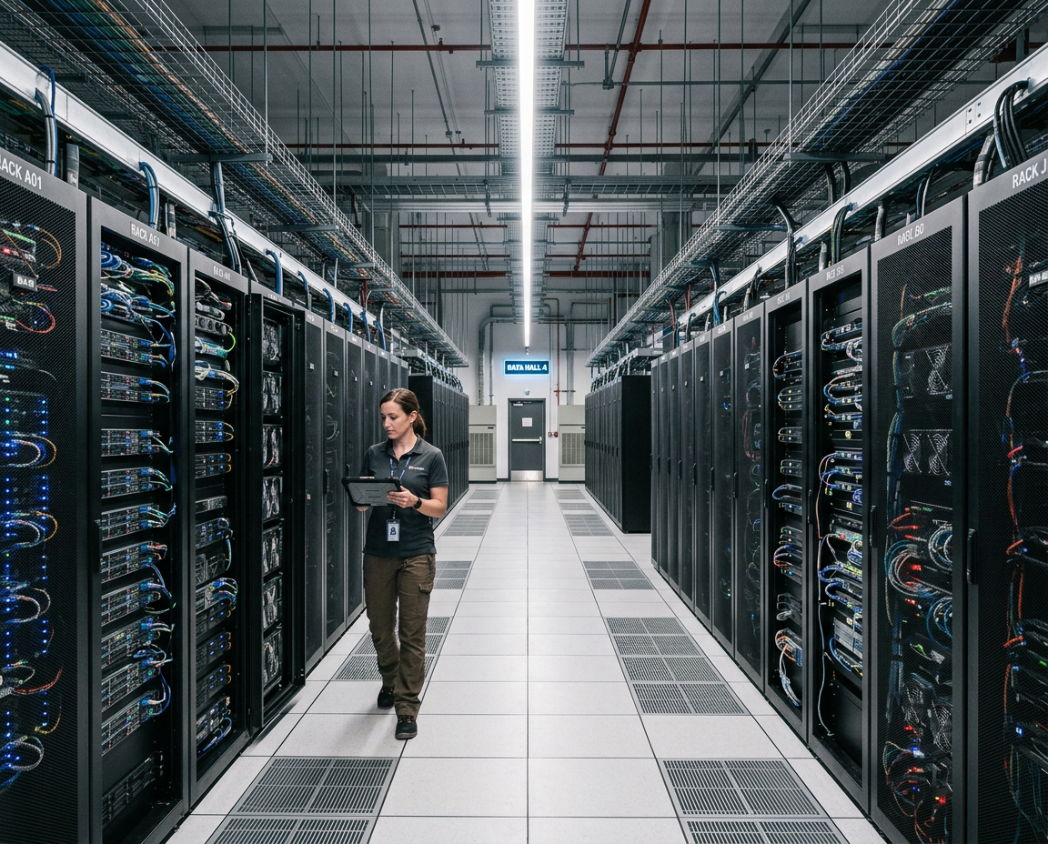 Modern Data Center Aisle